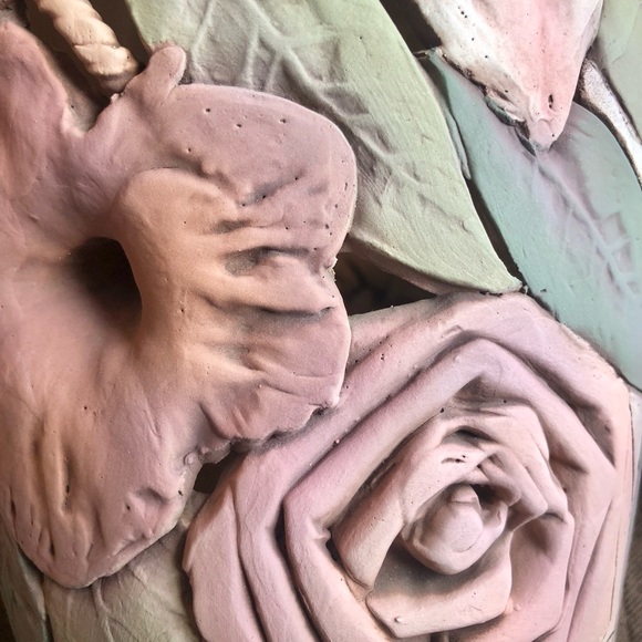 Alpine, Texas Artist John Davis Floral Vintage Tall Vase - Picture 13 of 15